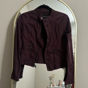 Banana Republic Rich Burgundy Racer Jacket